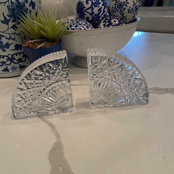 Waterford Crystal Accents Waterford Crystal Bookends Pair Cut